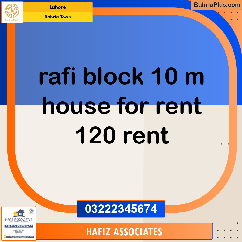 Residential House for Rent in Bahria Town, Lahore - (BP-314410)