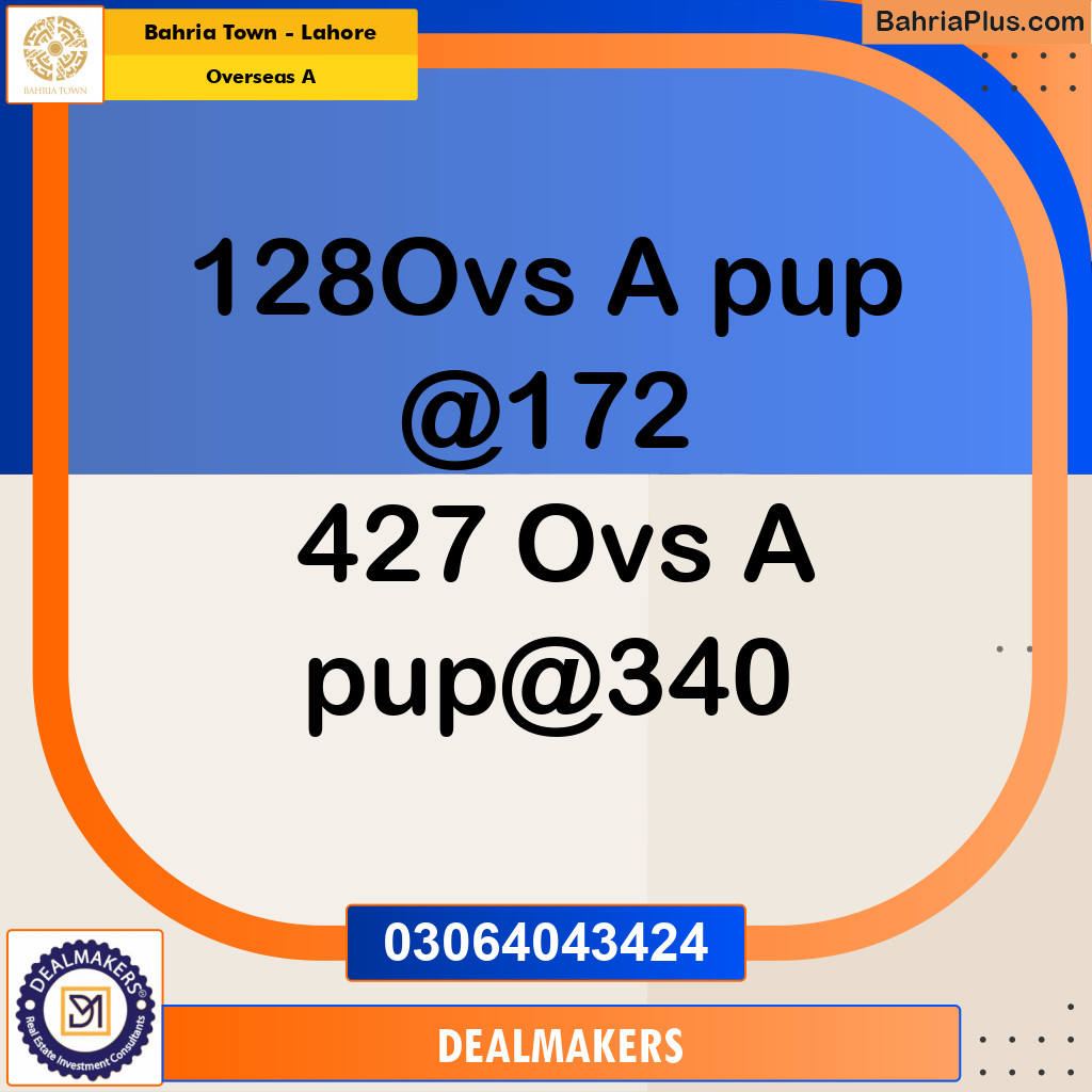 10 Marla Residential Plot for Sale in Overseas A -  Bahria Town, Lahore - (BP-314433)