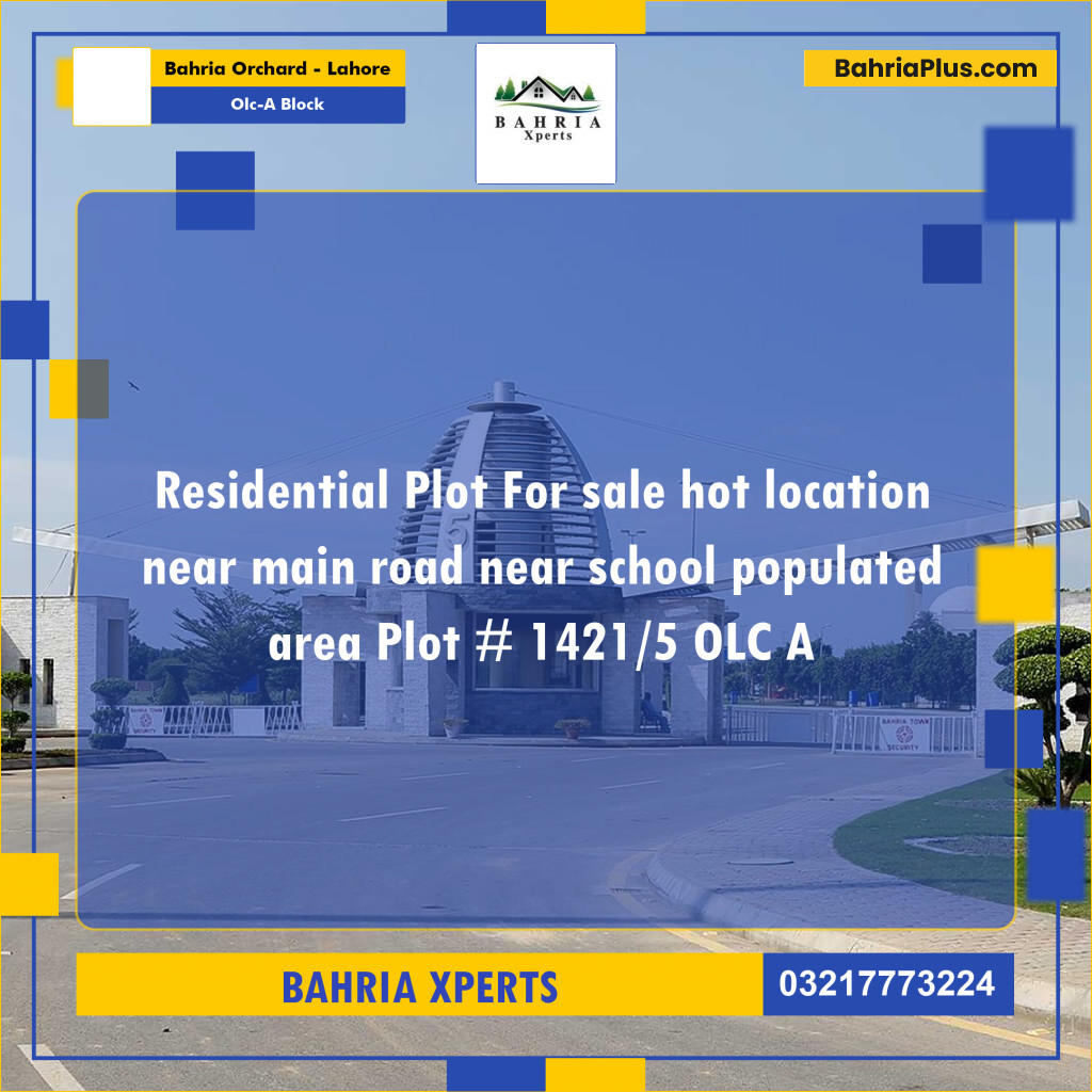 5 Marla Residential Plot for Sale in OLC-A Block -  Bahria Orchard, Lahore - (BP-314872)