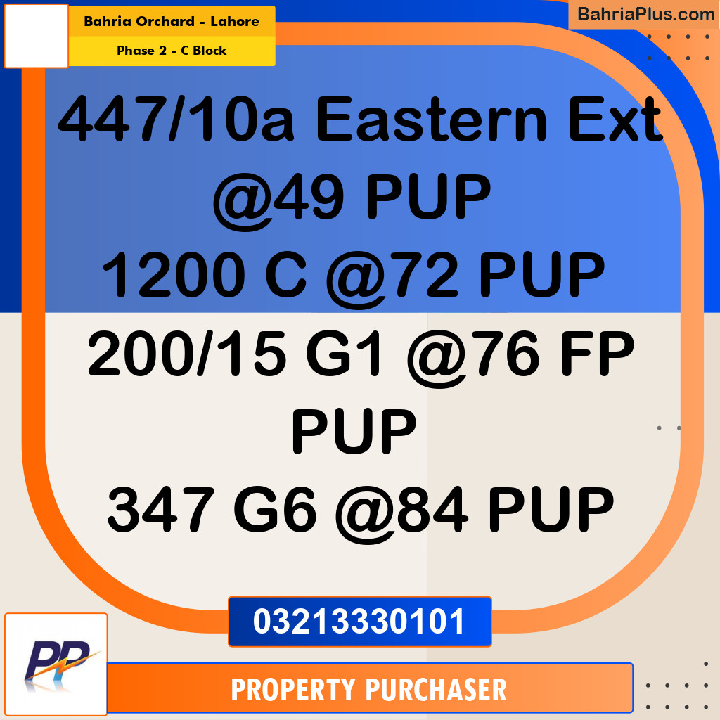 5 Marla Residential Plot for Sale in Phase 2 - C Block -  Bahria Orchard, Lahore - (BP-314889)