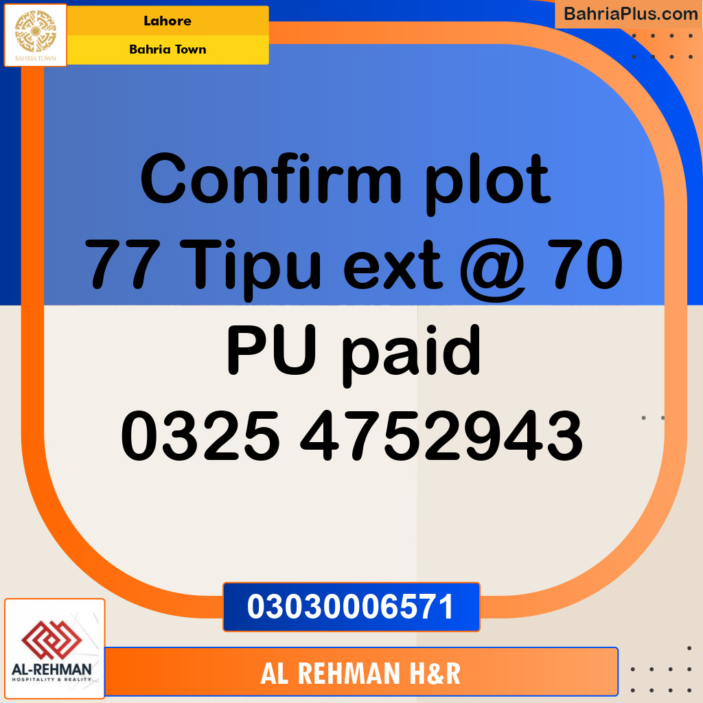 5 Marla Residential Plot for Sale in Bahria Town, Lahore - (BP-314891)