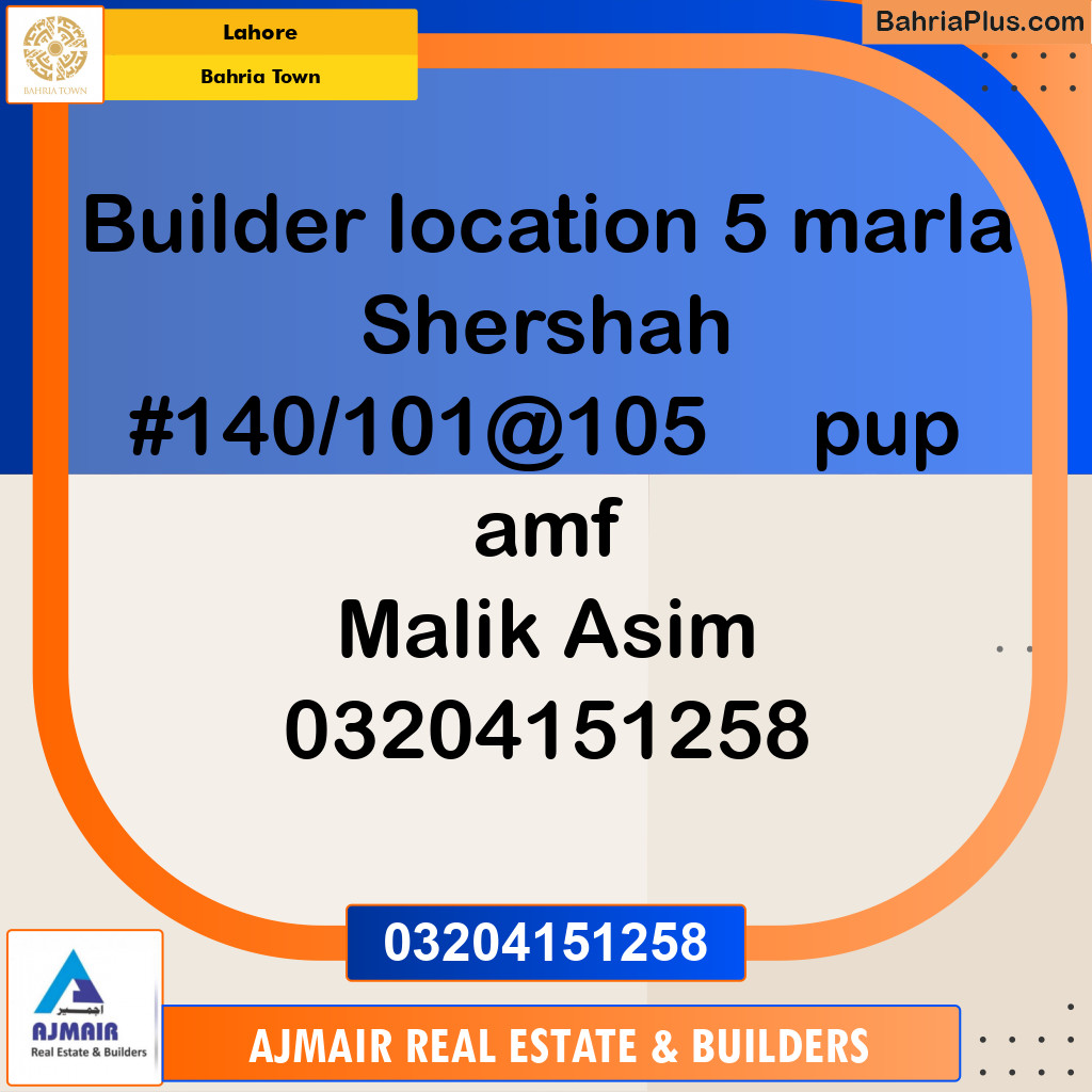 Residential Plot for Sale in Bahria Town, Lahore - (BP-314920)
