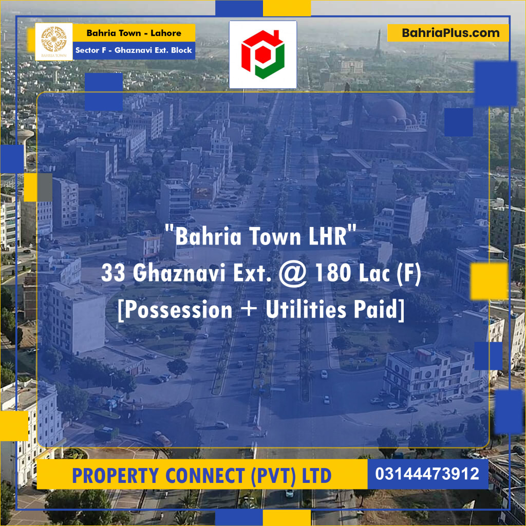 1 Kanal Residential Plot for Sale in Sector F - Ghaznavi Ext. Block -  Bahria Town, Lahore - (BP-314934)