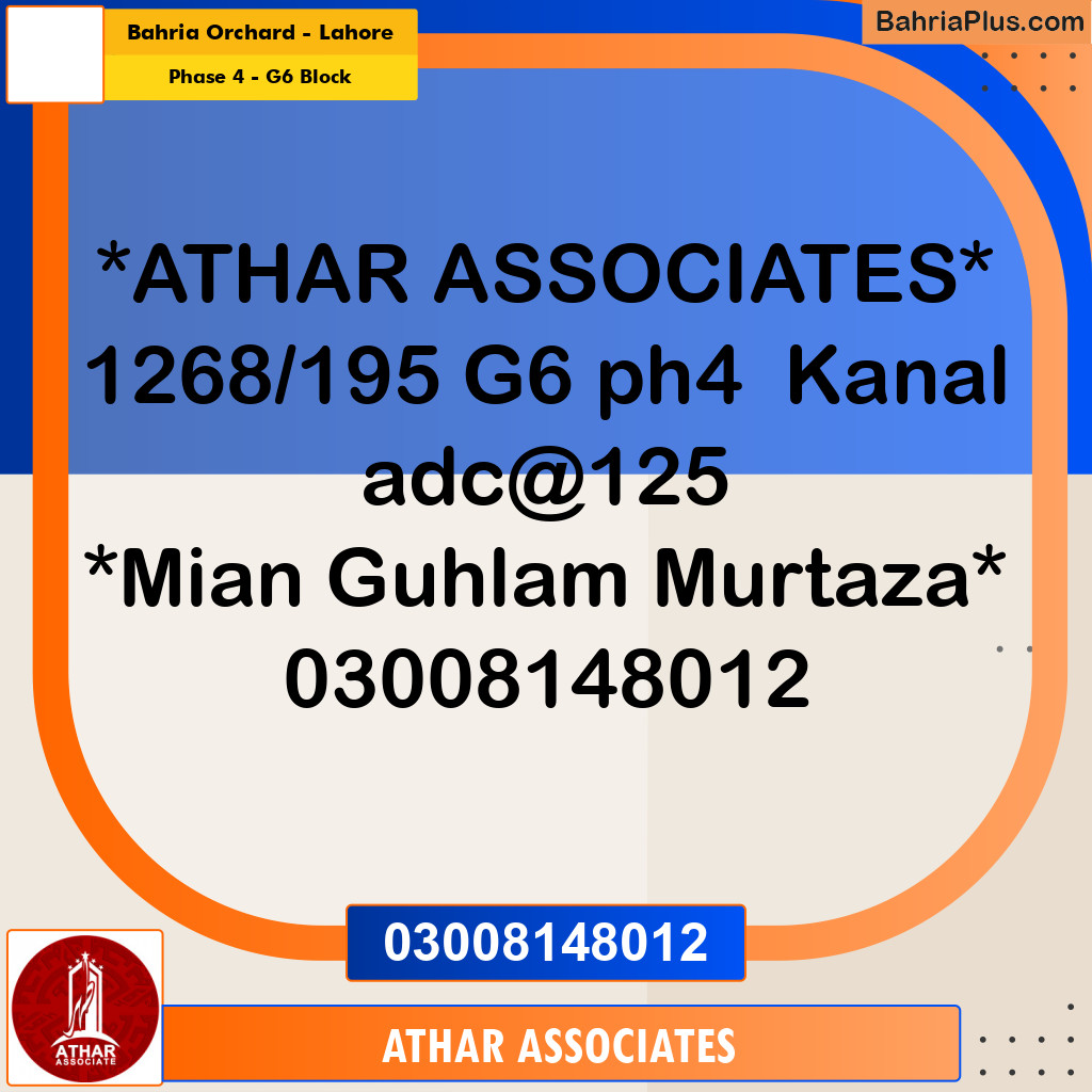 5 Marla Residential Plot for Sale in Phase 4 - G6 Block -  Bahria Orchard, Lahore - (BP-315445)
