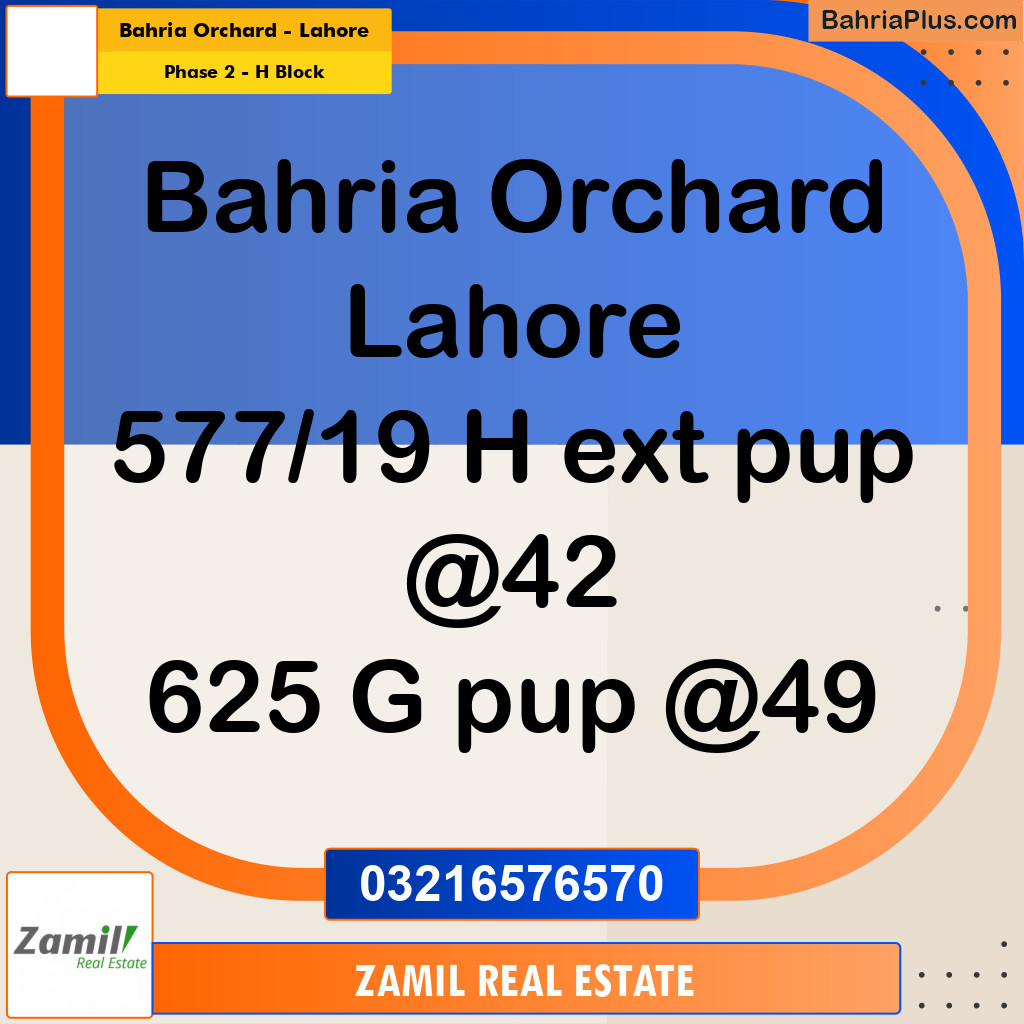 5 Marla Residential Plot for Sale in Phase 2 - H Block -  Bahria Orchard, Lahore - (BP-315458)