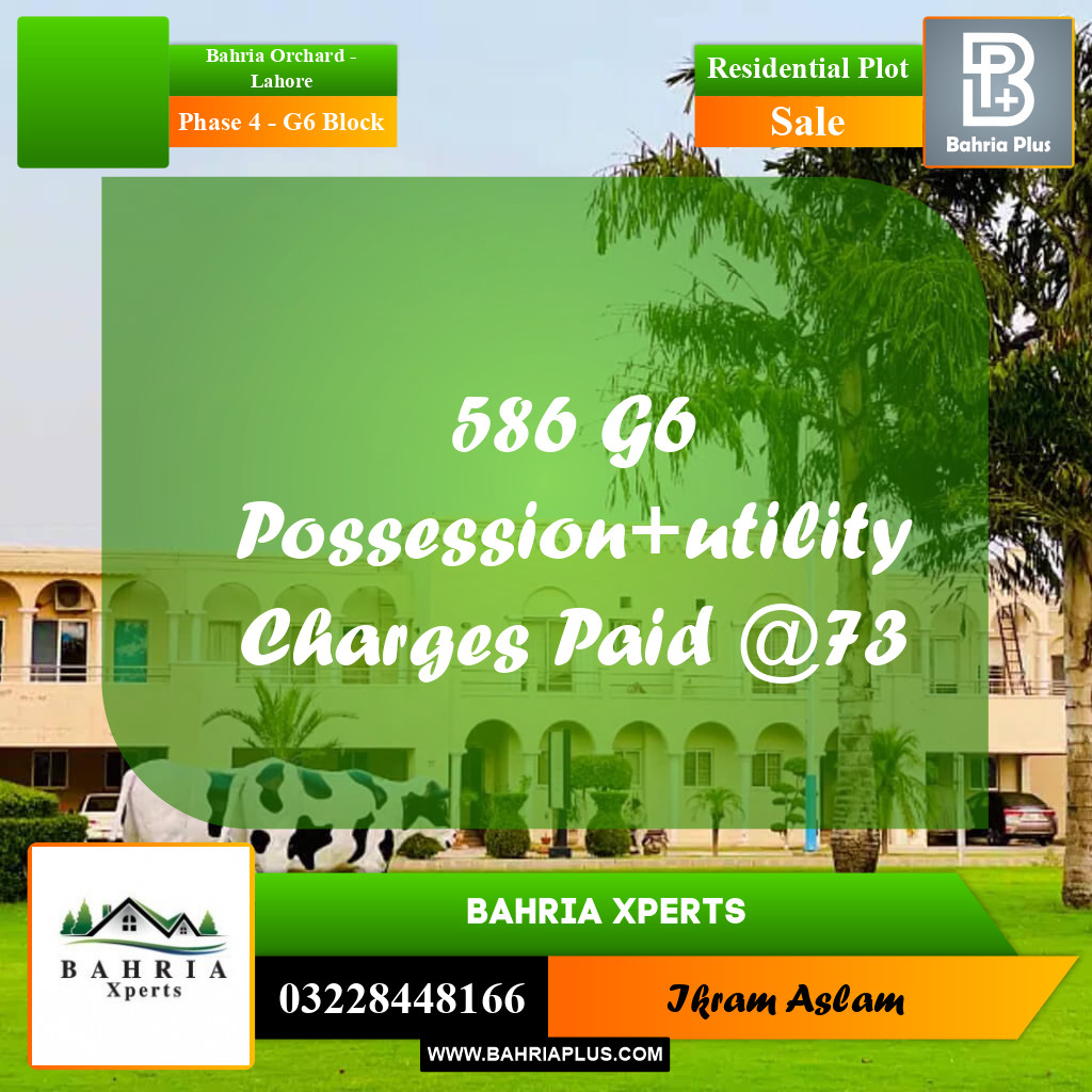 10 Marla Residential Plot for Sale in Phase 4 - G6 Block -  Bahria Orchard, Lahore - (BP-315464)