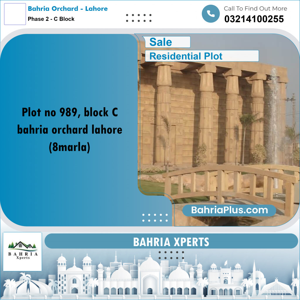 8 Marla Residential Plot for Sale in Phase 2 - C Block -  Bahria Orchard, Lahore - (BP-315472)