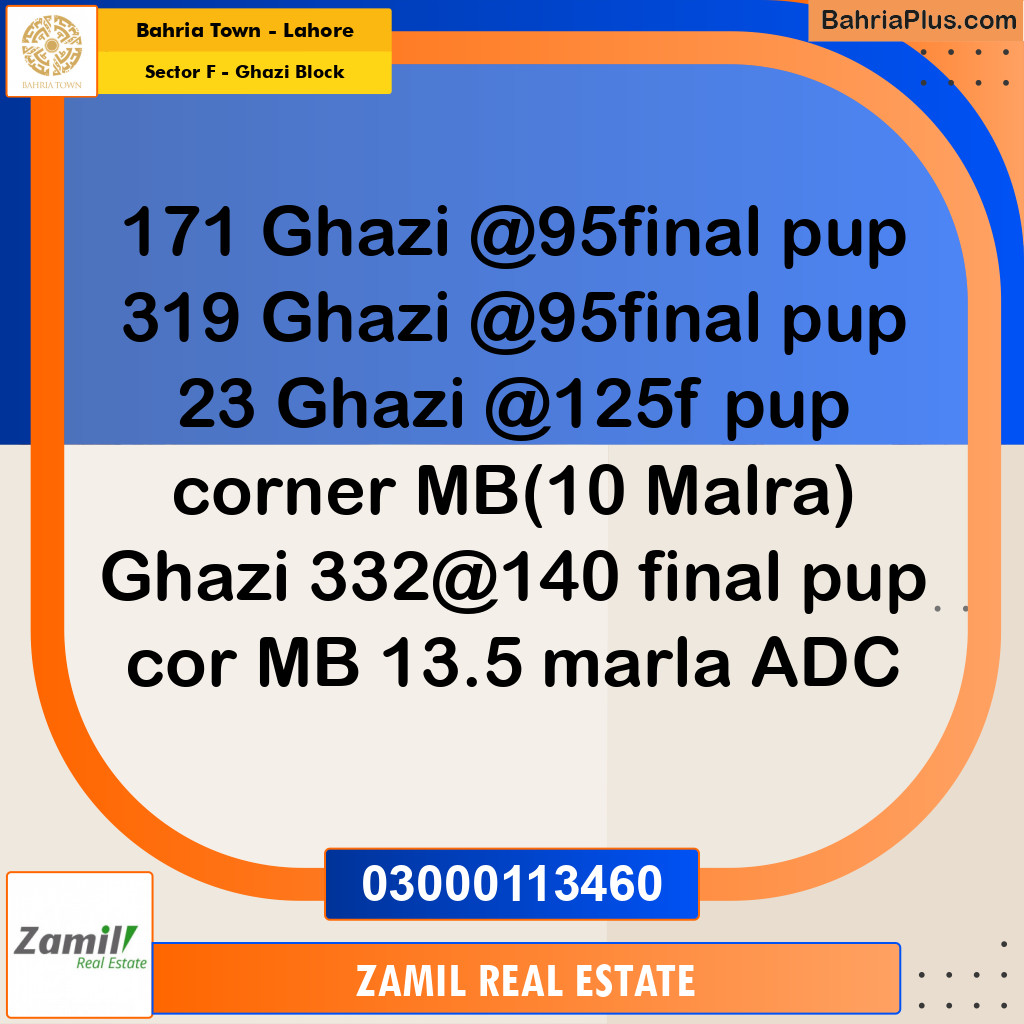 Residential Plot for Sale in Sector F - Ghazi Block -  Bahria Town, Lahore - (BP-315609)