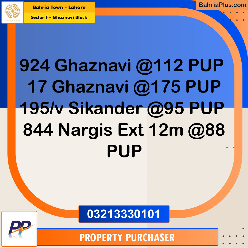 10 Marla Residential Plot for Sale in Sector F - Ghaznavi Block -  Bahria Town, Lahore - (BP-315707)