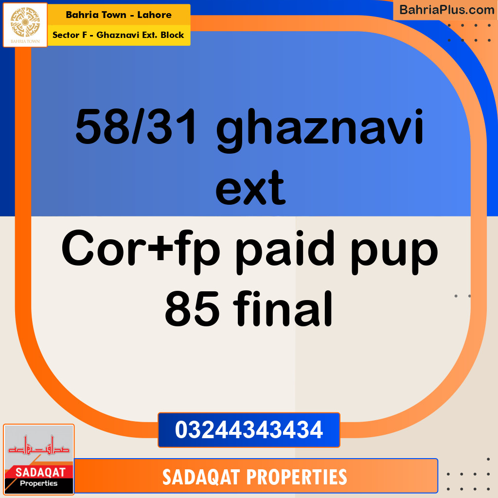 5 Marla Residential Plot for Sale in Sector F - Ghaznavi Ext. Block -  Bahria Town, Lahore - (BP-315716)