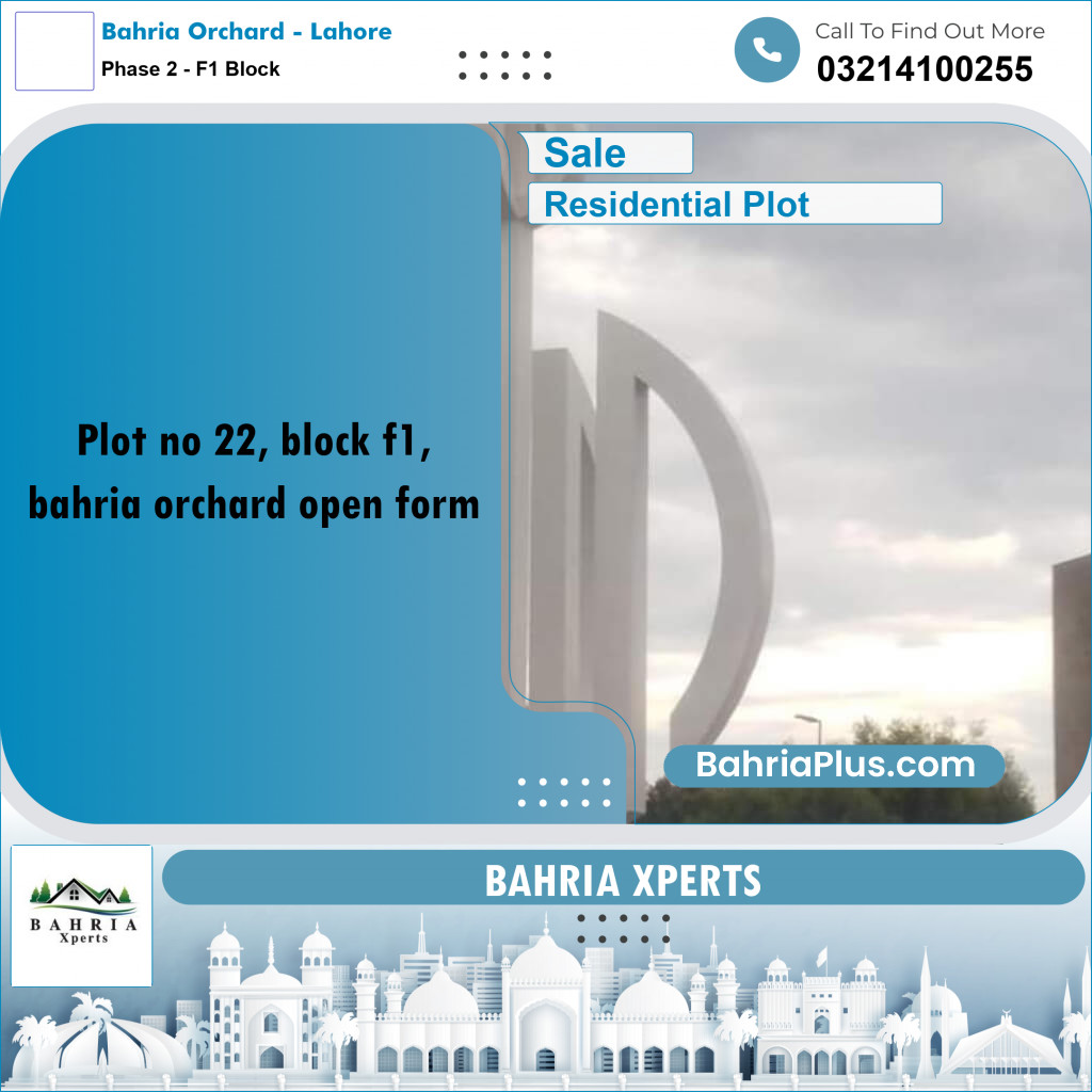 5 Marla Residential Plot for Sale in Phase 2 - F1 Block -  Bahria Orchard, Lahore - (BP-315781)