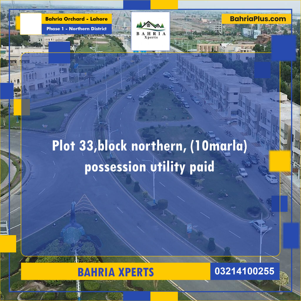 10 Marla Residential Plot for Sale in Phase 1 - Northern District -  Bahria Orchard, Lahore - (BP-315788)