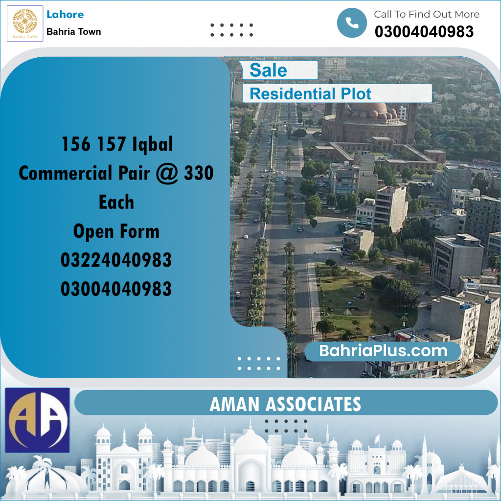 Residential Plot for Sale in Bahria Town, Lahore - (BP-315819)