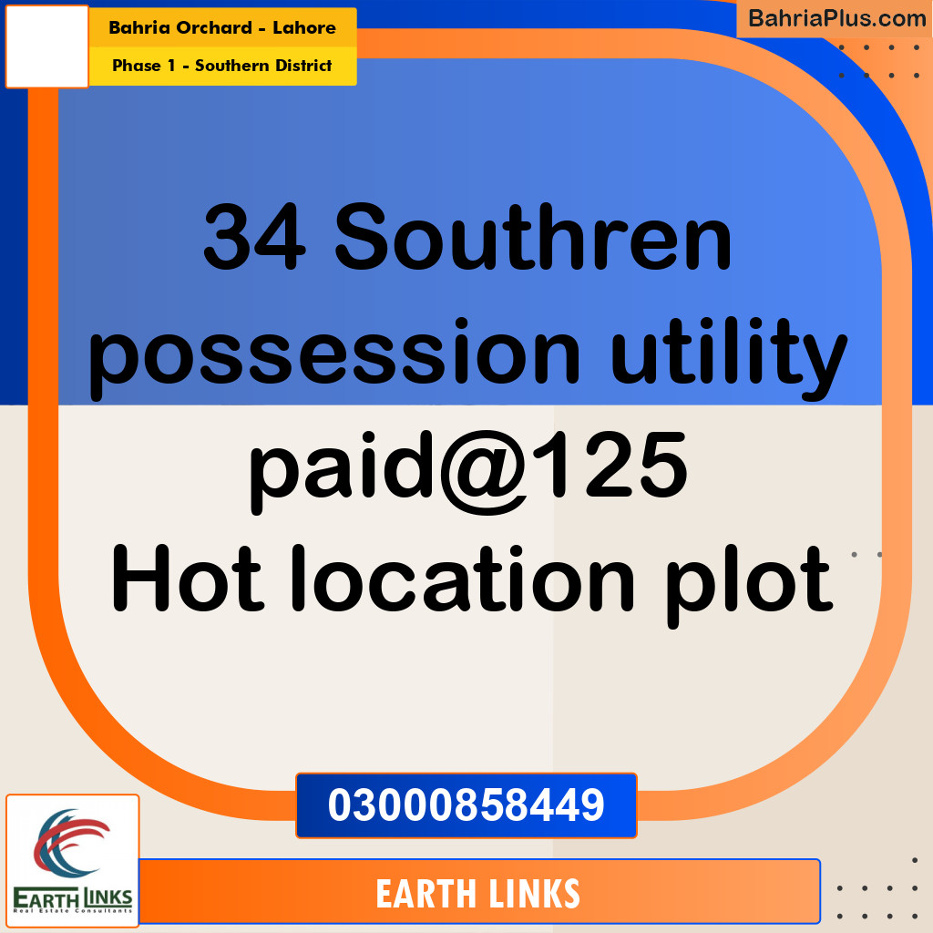 10 Marla Residential Plot for Sale in Phase 1 - Southern District -  Bahria Orchard, Lahore - (BP-315855)