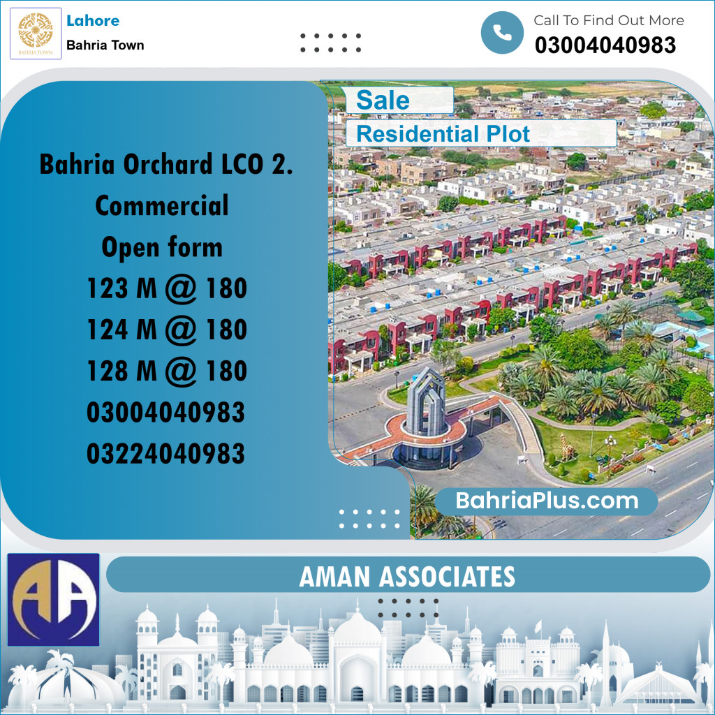 Residential Plot for Sale in Bahria Town, Lahore - (BP-315856)