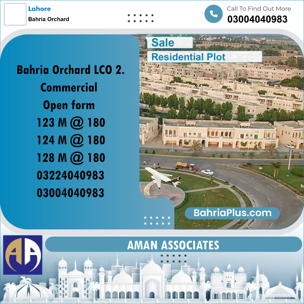 Residential Plot for Sale in Bahria Orchard, Lahore - (BP-315940)