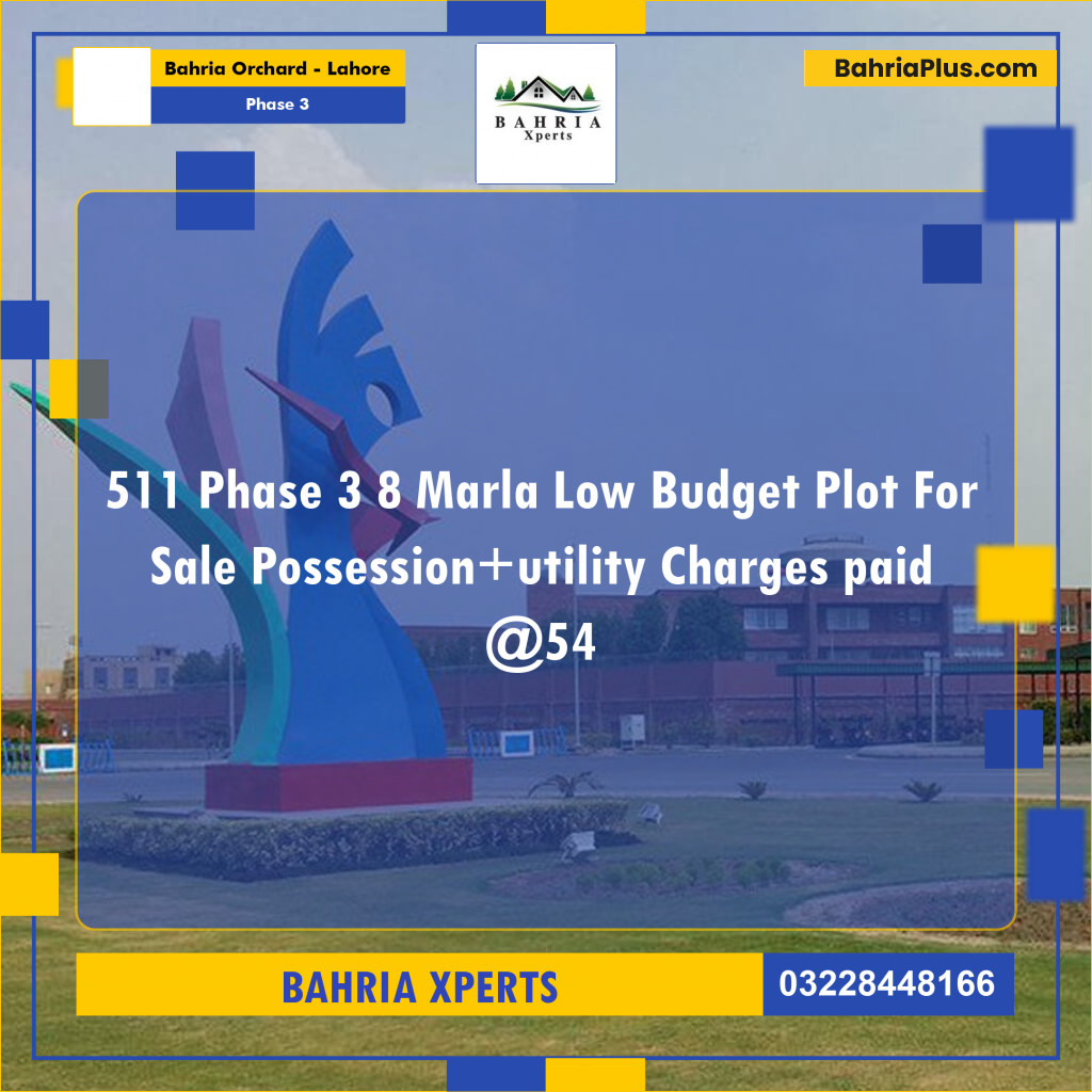 8 Marla Residential Plot for Sale in Phase 3 -  Bahria Orchard, Lahore - (BP-315959)