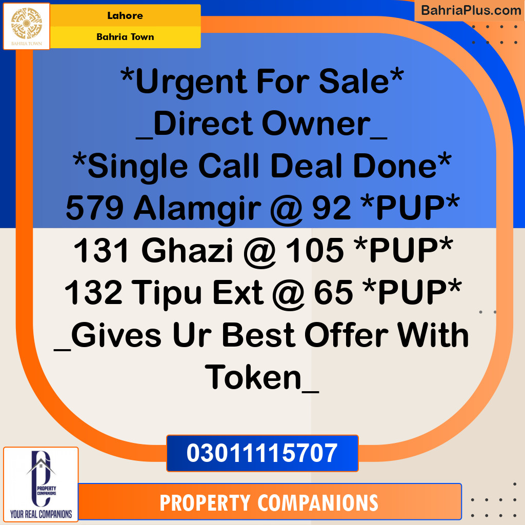 Residential Plot for Sale in Bahria Town, Lahore - (BP-315969)