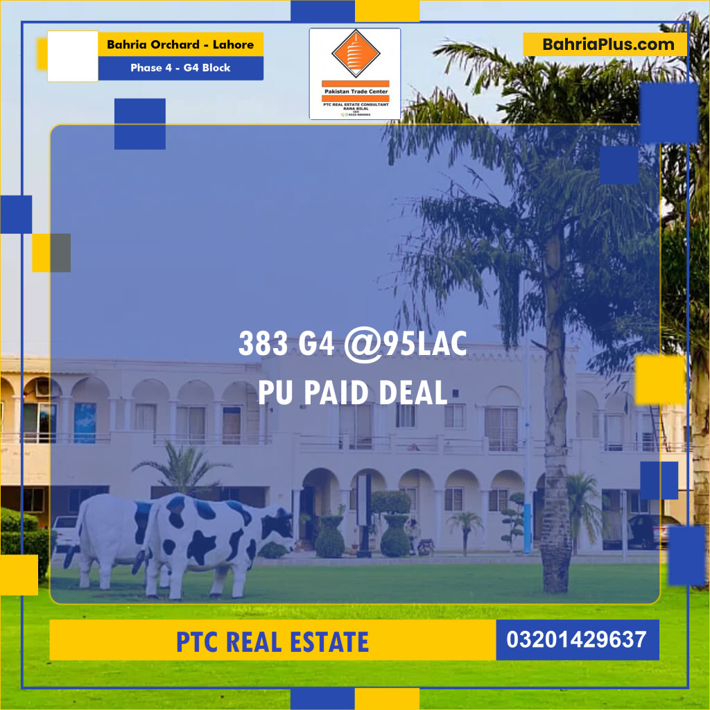10 Marla Residential Plot for Sale in Phase 4 - G4 Block -  Bahria Orchard, Lahore - (BP-316004)