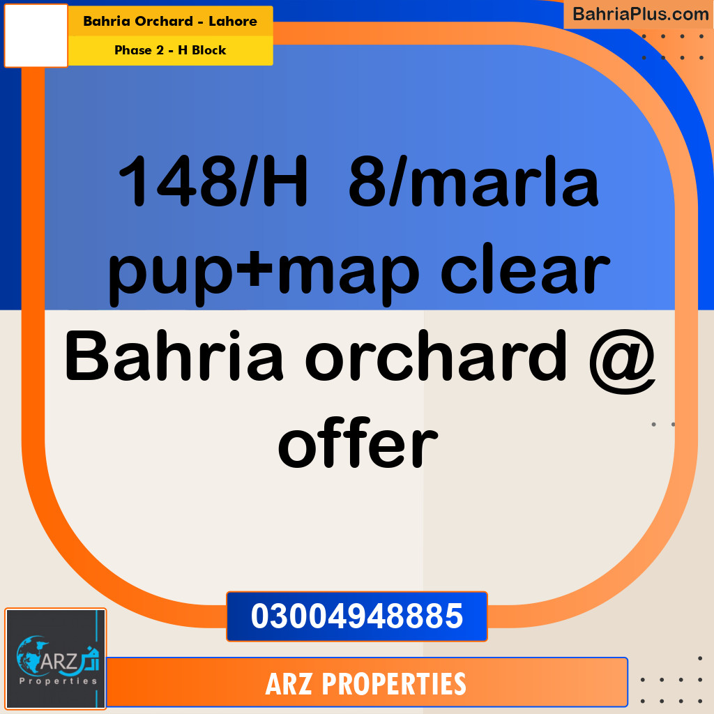Residential Plot for Sale in Phase 2 - H Block -  Bahria Orchard, Lahore - (BP-316086)