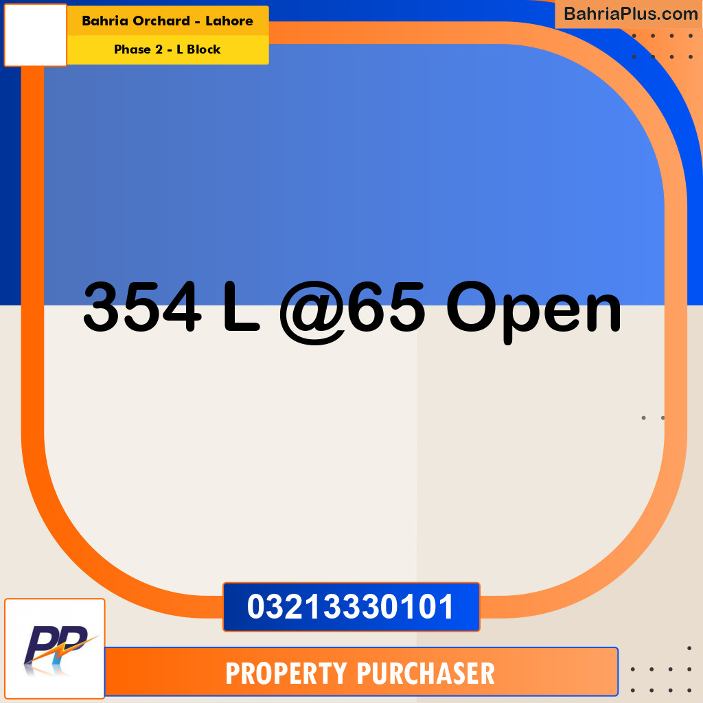 5 Marla Residential Plot for Sale in Phase 2 - L Block -  Bahria Orchard, Lahore - (BP-316215)
