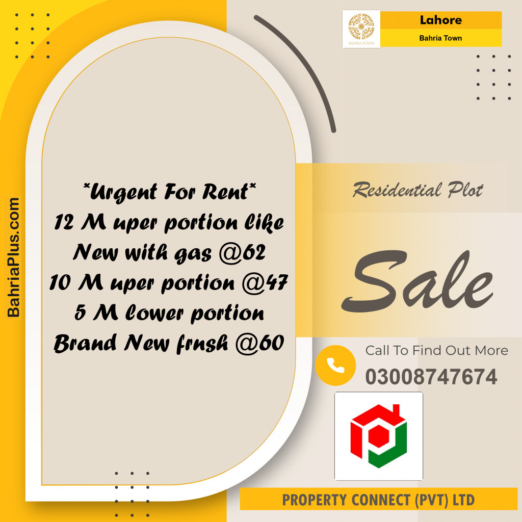 Residential Plot for Sale in Bahria Town, Lahore - (BP-316226)