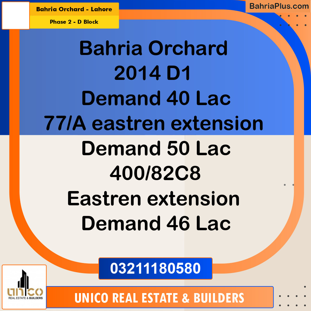 5 Marla Residential Plot for Sale in Phase 2 - D Block -  Bahria Orchard, Lahore - (BP-316229)