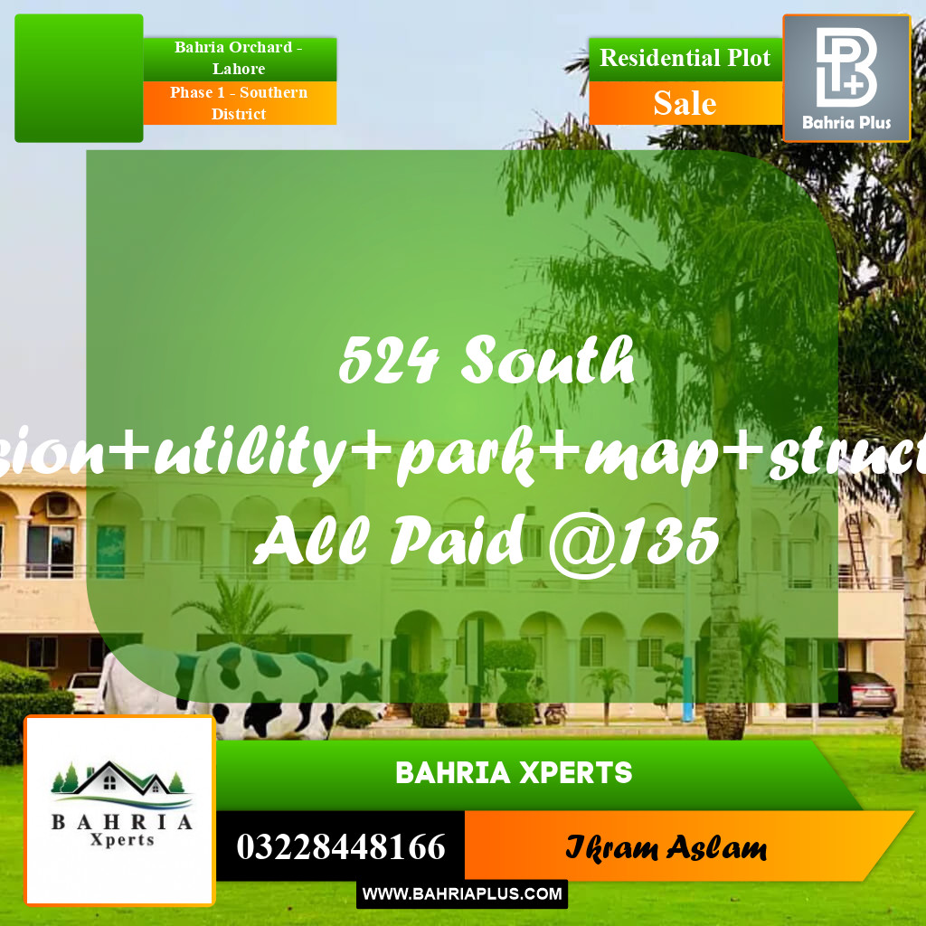 10 Marla Residential Plot for Sale in Phase 1 - Southern District -  Bahria Orchard, Lahore - (BP-316281)