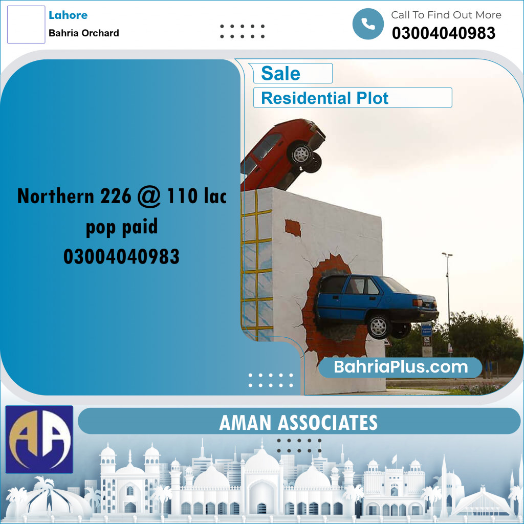 Residential Plot for Sale in Bahria Orchard, Lahore - (BP-316351)