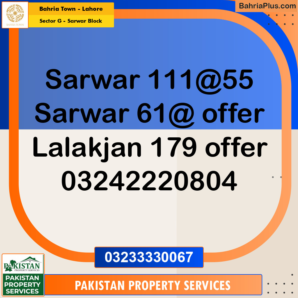 5 Marla Residential Plot for Sale in Sector G - Sarwar Block -  Bahria Town, Lahore - (BP-316390)