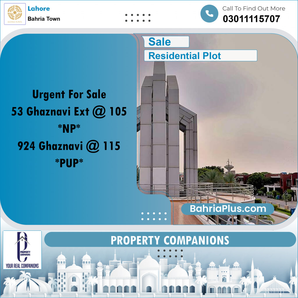 Residential Plot for Sale in Bahria Town, Lahore - (BP-316413)