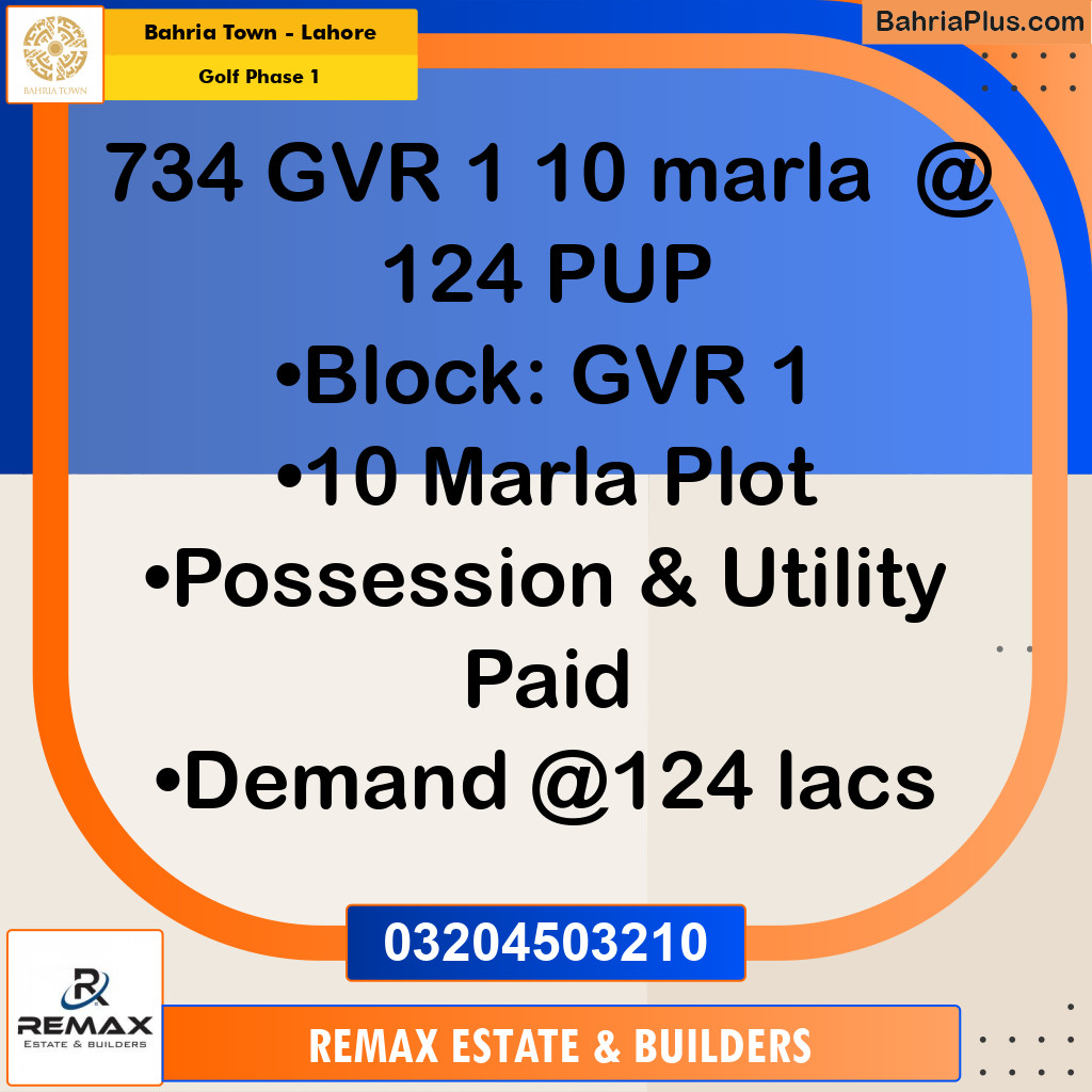 10 Marla Residential Plot for Sale in Golf Phase 1 -  Bahria Town, Lahore - (BP-316418)