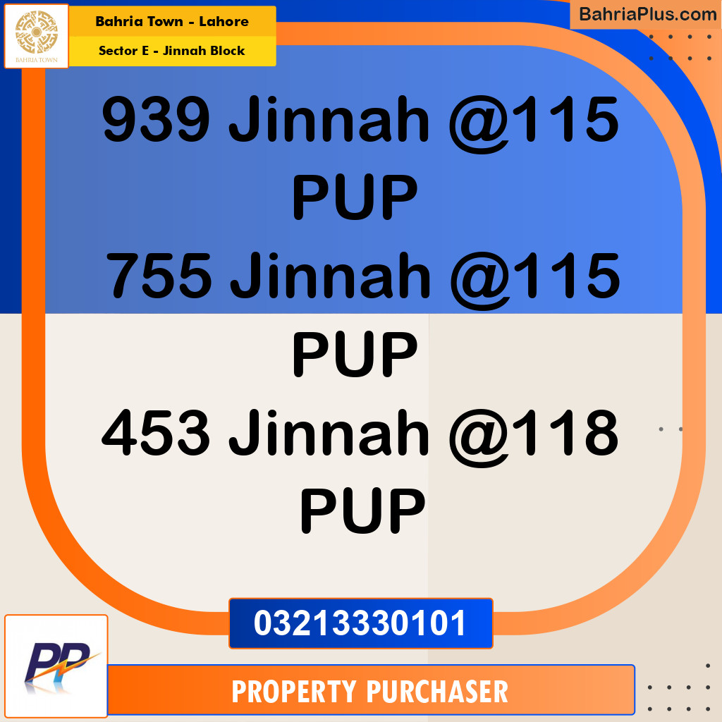 5 Marla Residential Plot for Sale in Sector E - Jinnah Block -  Bahria Town, Lahore - (BP-316422)
