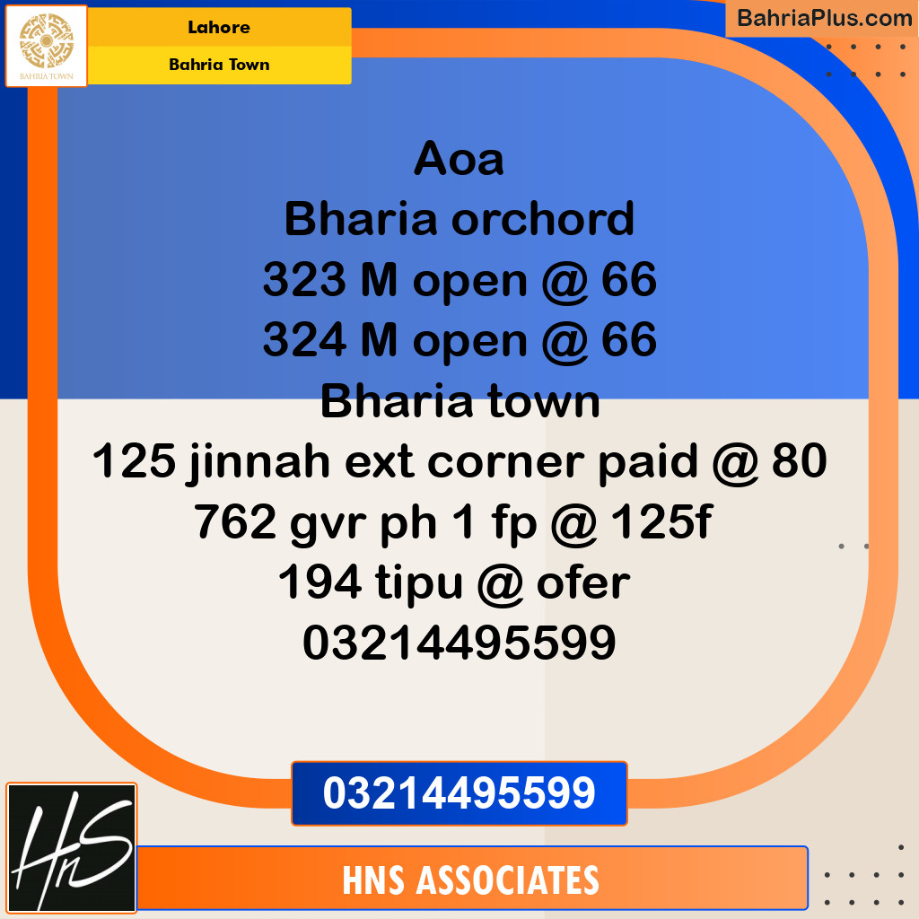 Residential Plot for Sale in Bahria Town, Lahore - (BP-316425)