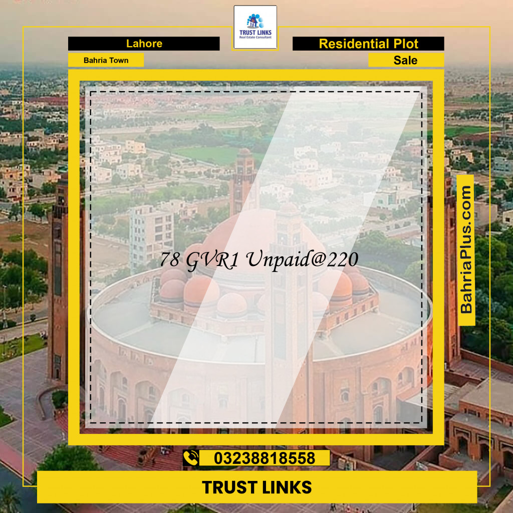 Residential Plot for Sale in Bahria Town, Lahore - (BP-316518)