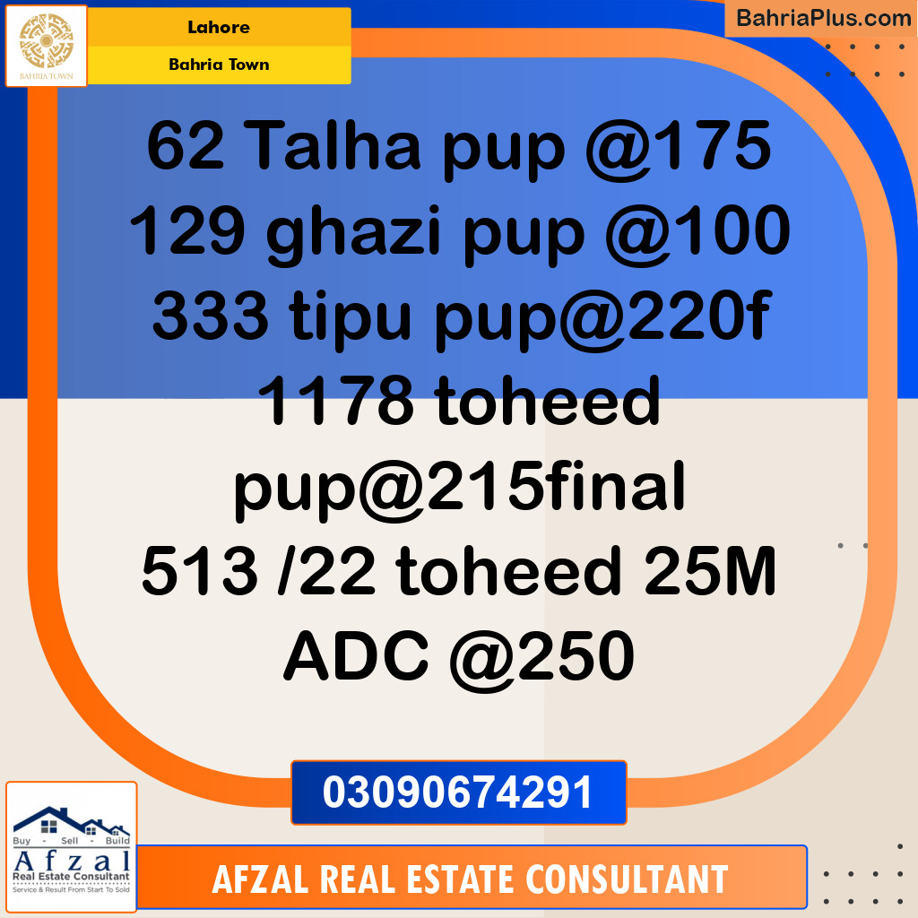 Residential Plot for Sale in Bahria Town, Lahore - (BP-316527)
