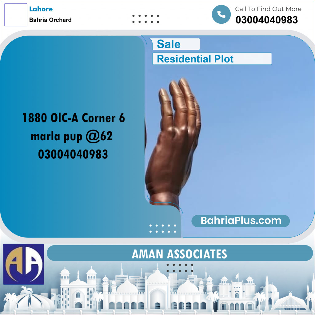 Residential Plot for Sale in Bahria Orchard, Lahore - (BP-316665)
