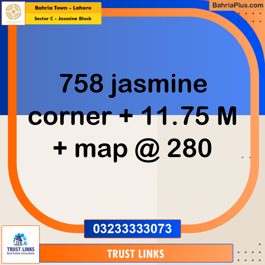 10 Marla Residential Plot for Sale in Sector C - Jasmine Block -  Bahria Town, Lahore - (BP-316693)