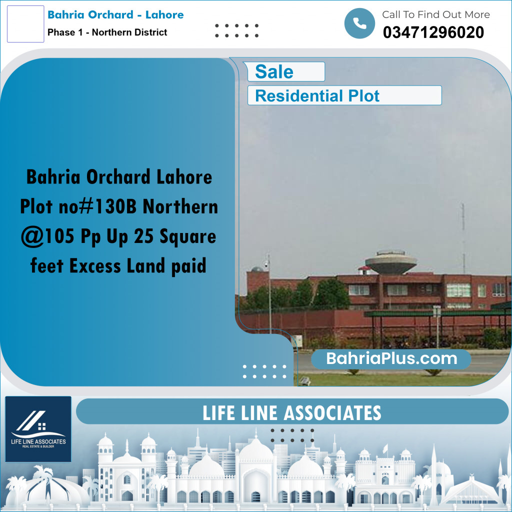 10 Marla Residential Plot for Sale in Phase 1 - Northern District -  Bahria Orchard, Lahore - (BP-316706)