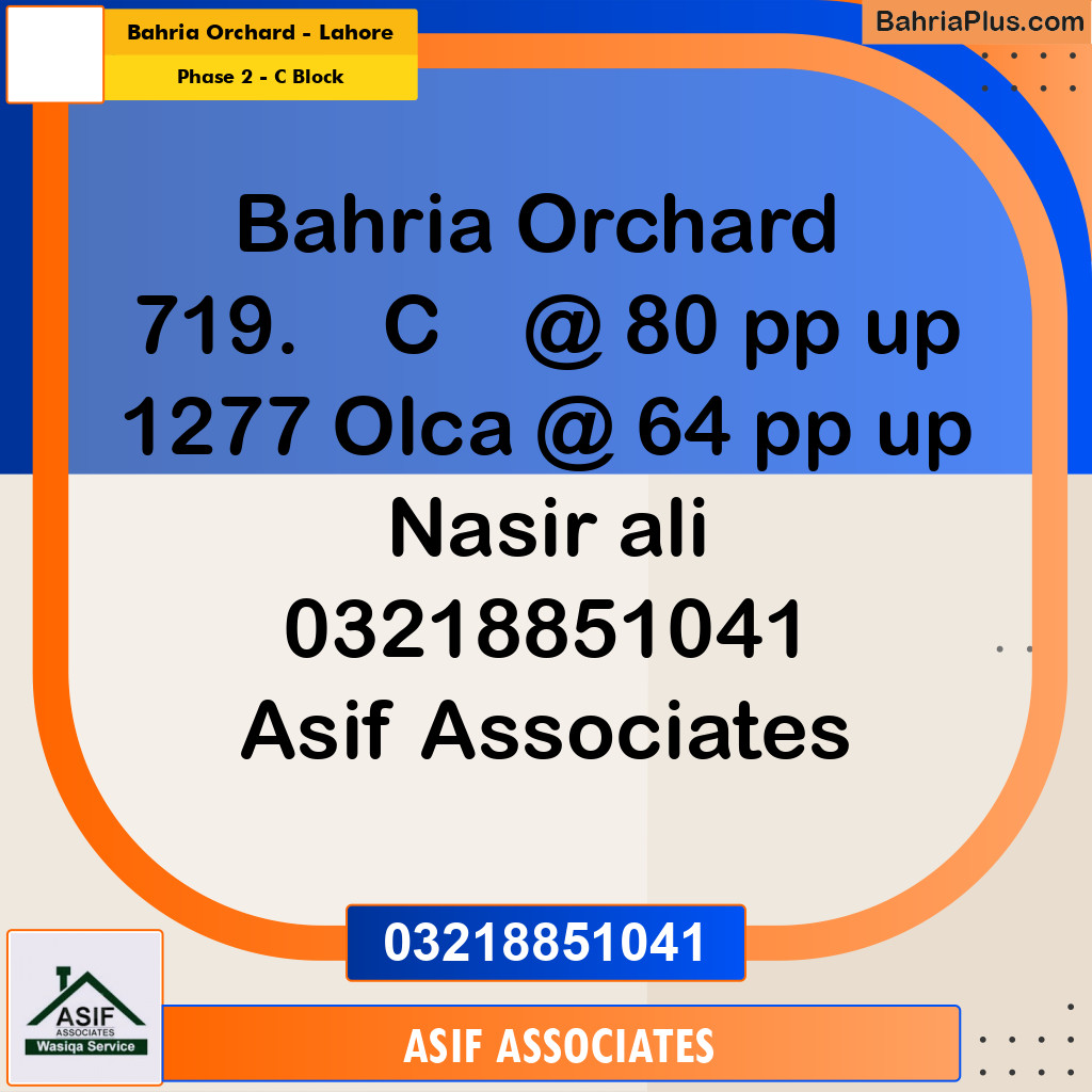 8 Marla Residential Plot for Sale in Phase 2 - C Block -  Bahria Orchard, Lahore - (BP-316778)
