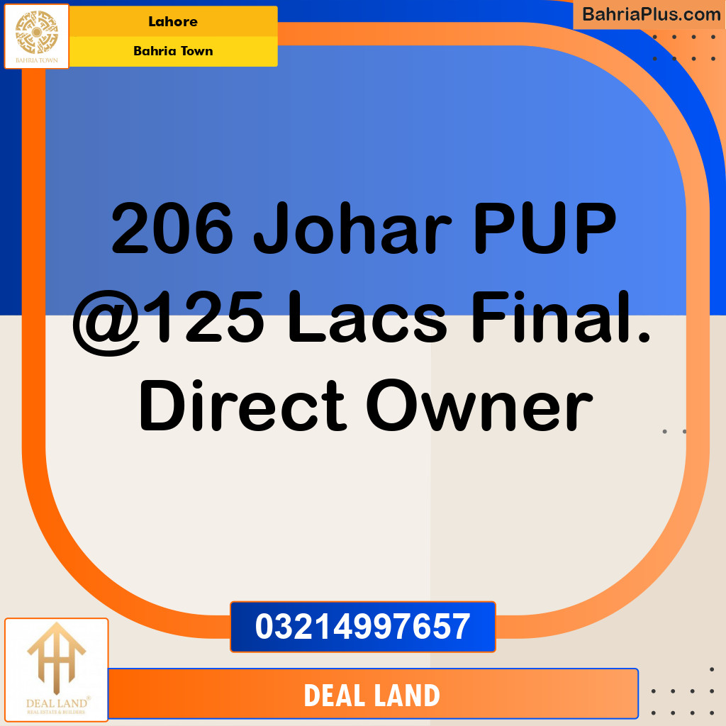 Residential Plot for Sale in Bahria Town, Lahore - (BP-316789)