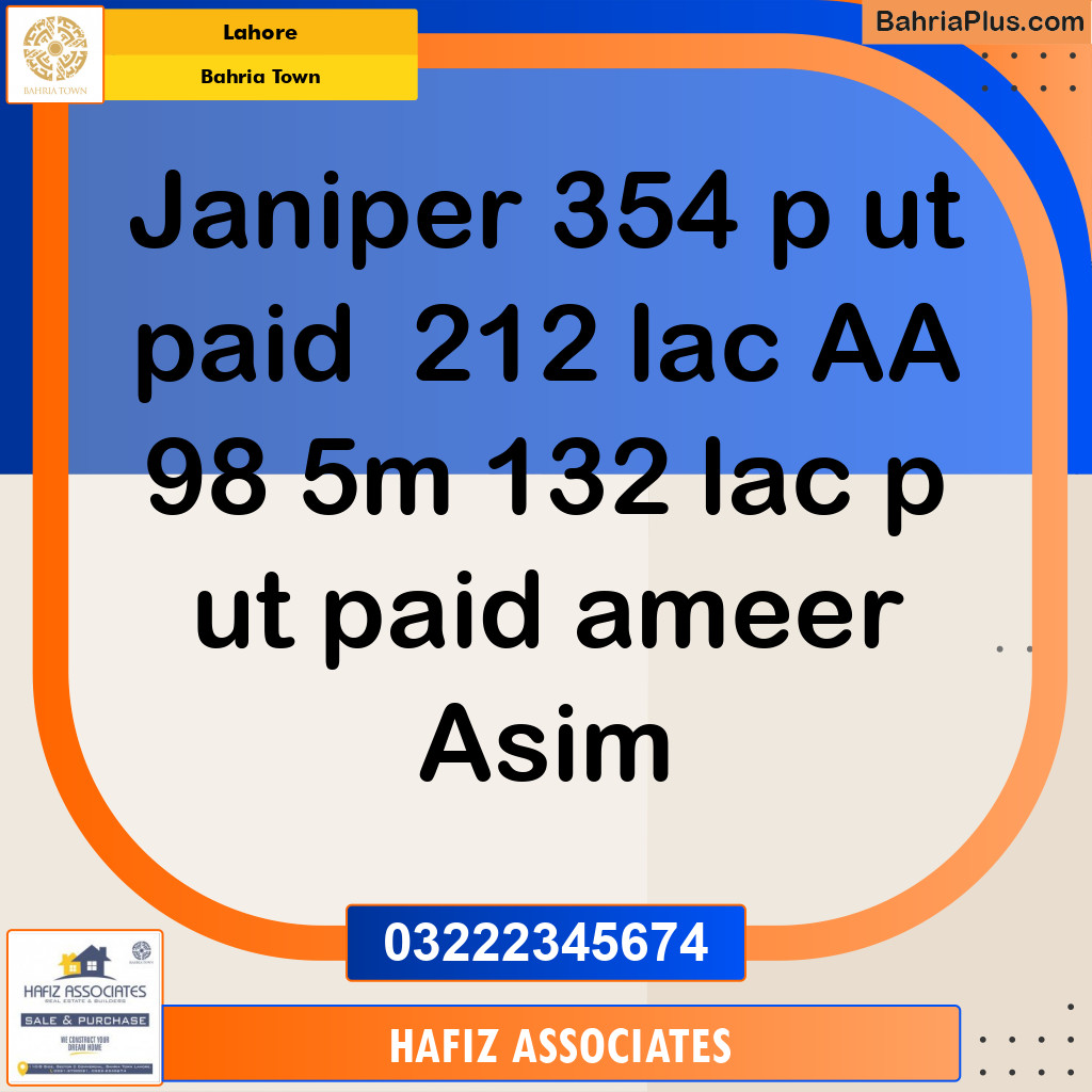 Residential Plot for Sale in Bahria Town, Lahore - (BP-316884)