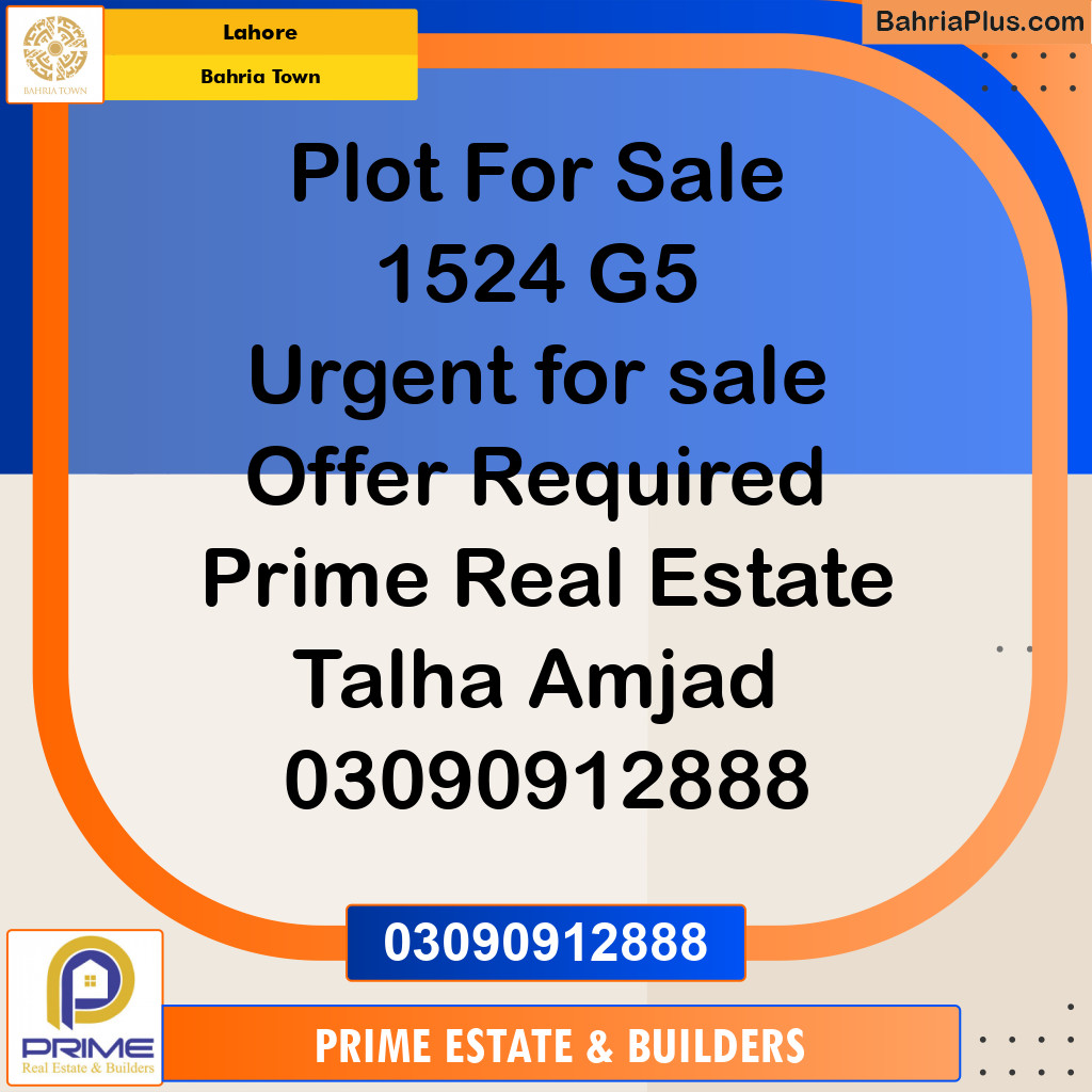 10 Marla Residential Plot for Sale in Bahria Town, Lahore - (BP-316941)