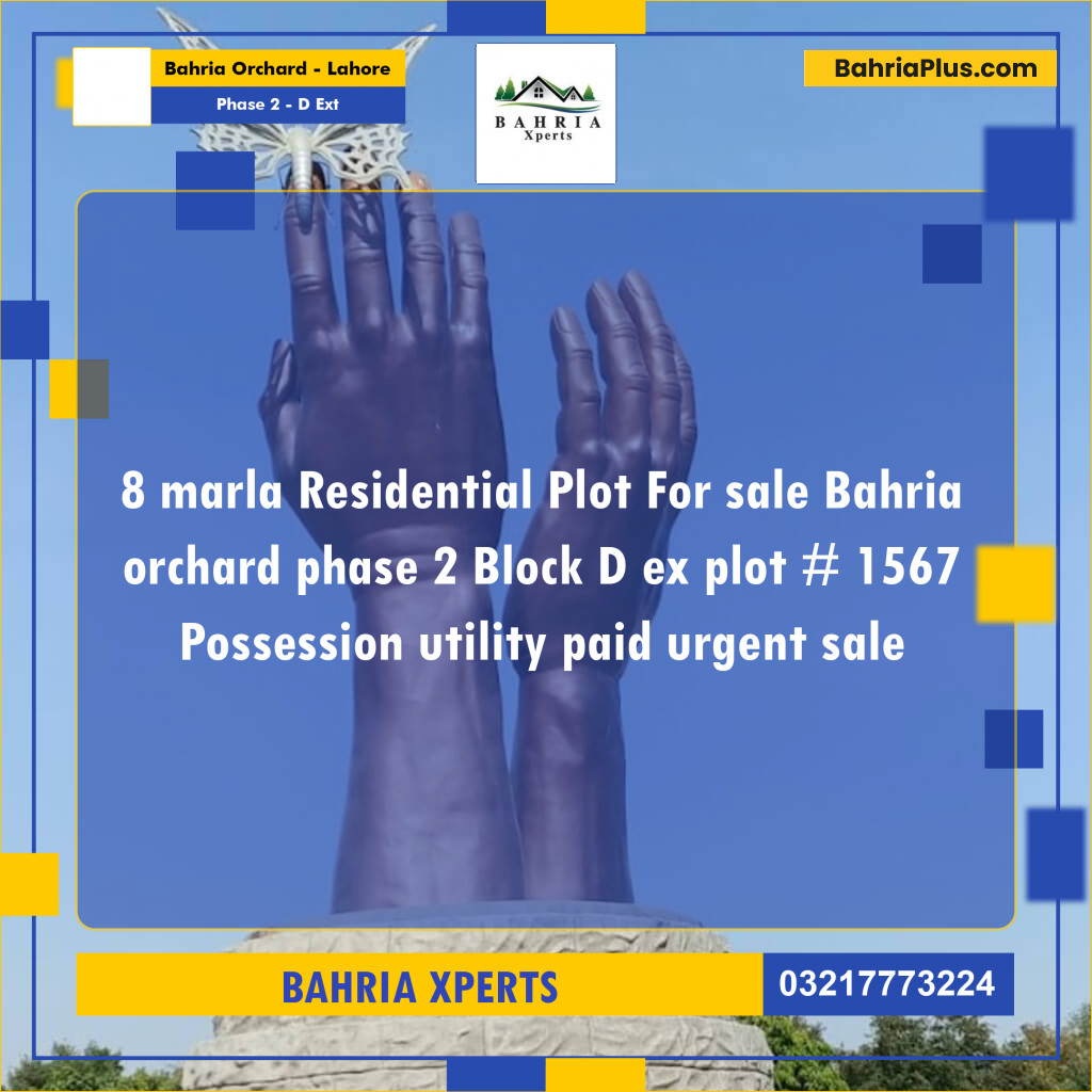 8 Marla Residential Plot for Sale in Phase 2 - D Ext -  Bahria Orchard, Lahore - (BP-317045)