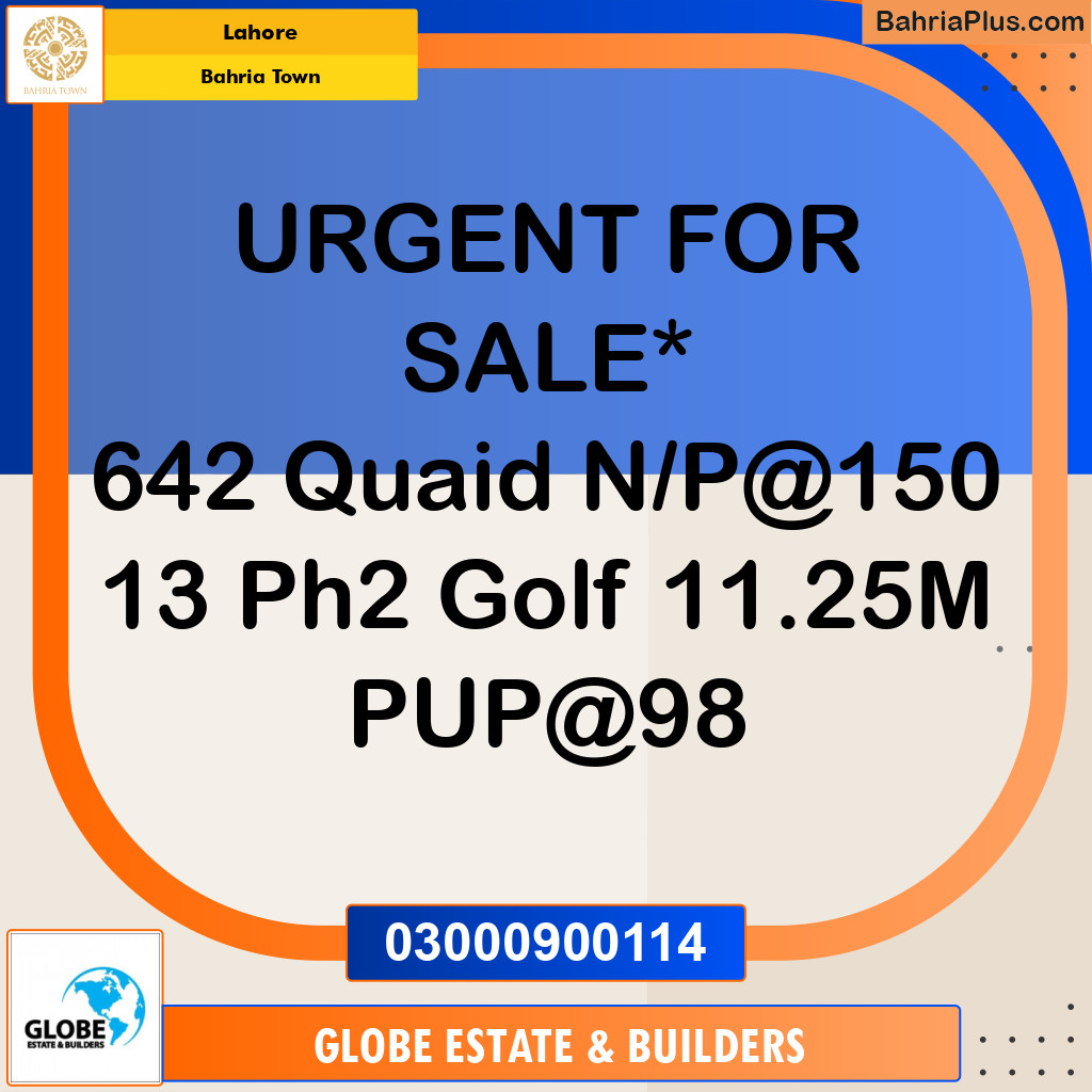 Residential Plot for Sale in Bahria Town, Lahore - (BP-317110)