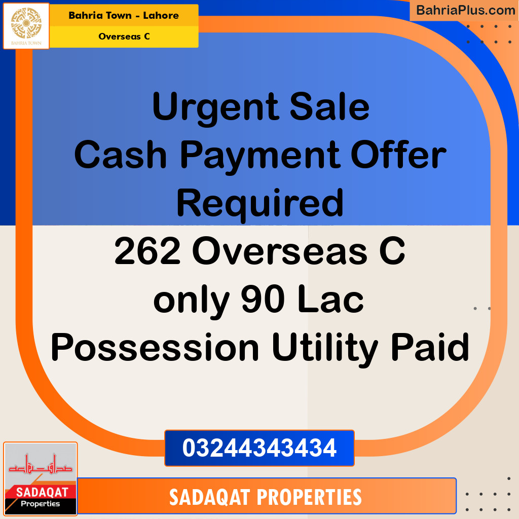 5 Marla Residential Plot for Sale in Overseas C -  Bahria Town, Lahore - (BP-317313)