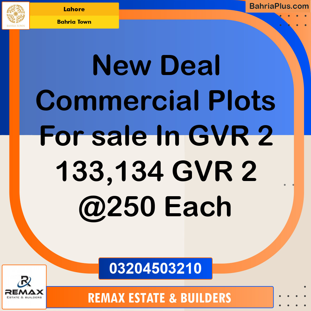 5 Marla Commercial Plot for Sale in Bahria Town, Lahore - (BP-317324)