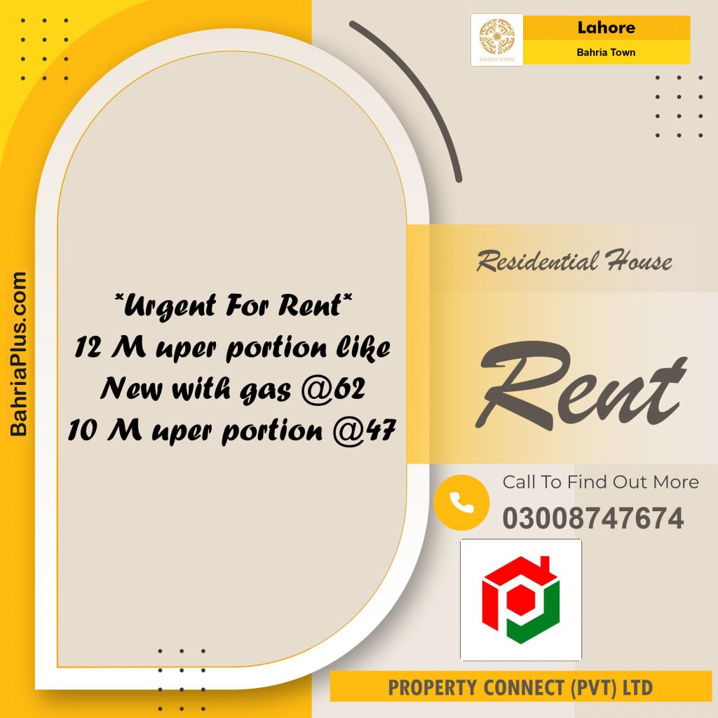 Residential House for Rent in Bahria Town, Lahore - (BP-317398)
