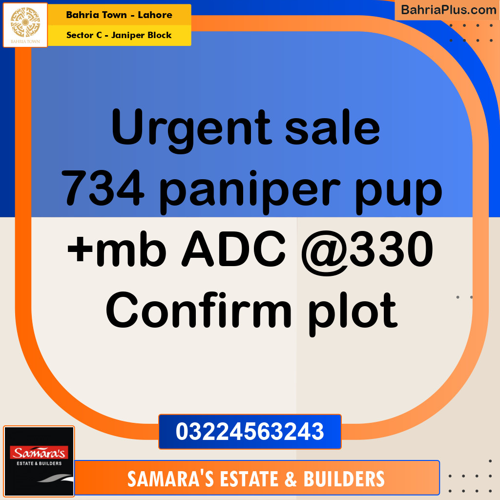 1 Marla Residential Plot for Sale in Sector C - Janiper Block -  Bahria Town, Lahore - (BP-317493)
