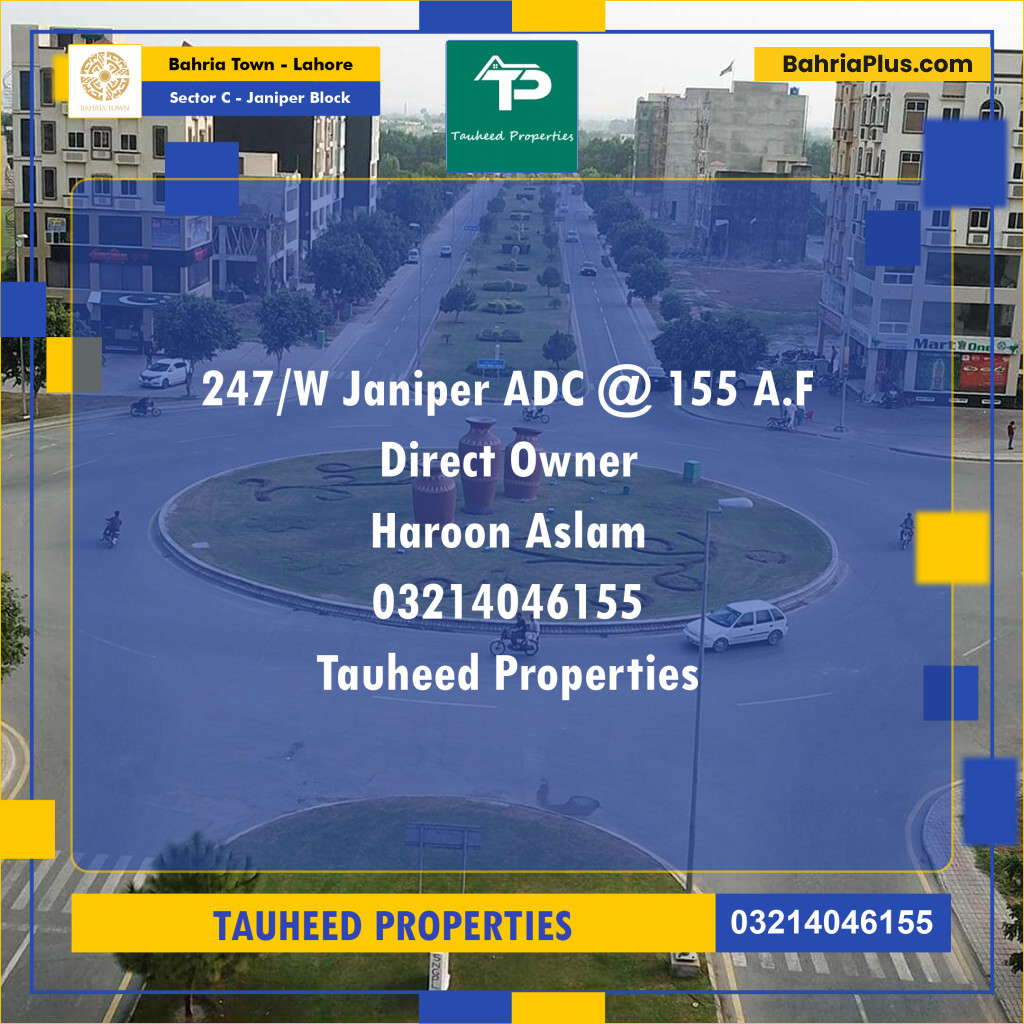 10 Marla Residential Plot for Sale in Sector C - Janiper Block -  Bahria Town, Lahore - (BP-317627)